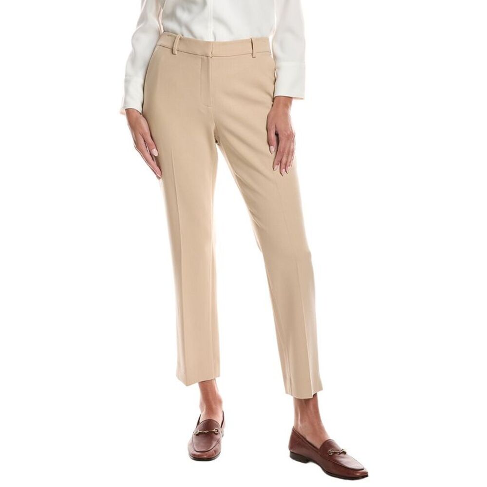 Lafayette 148 New York Womens Manhattan Wool-Blend Slim Cigarette Ankle Pant